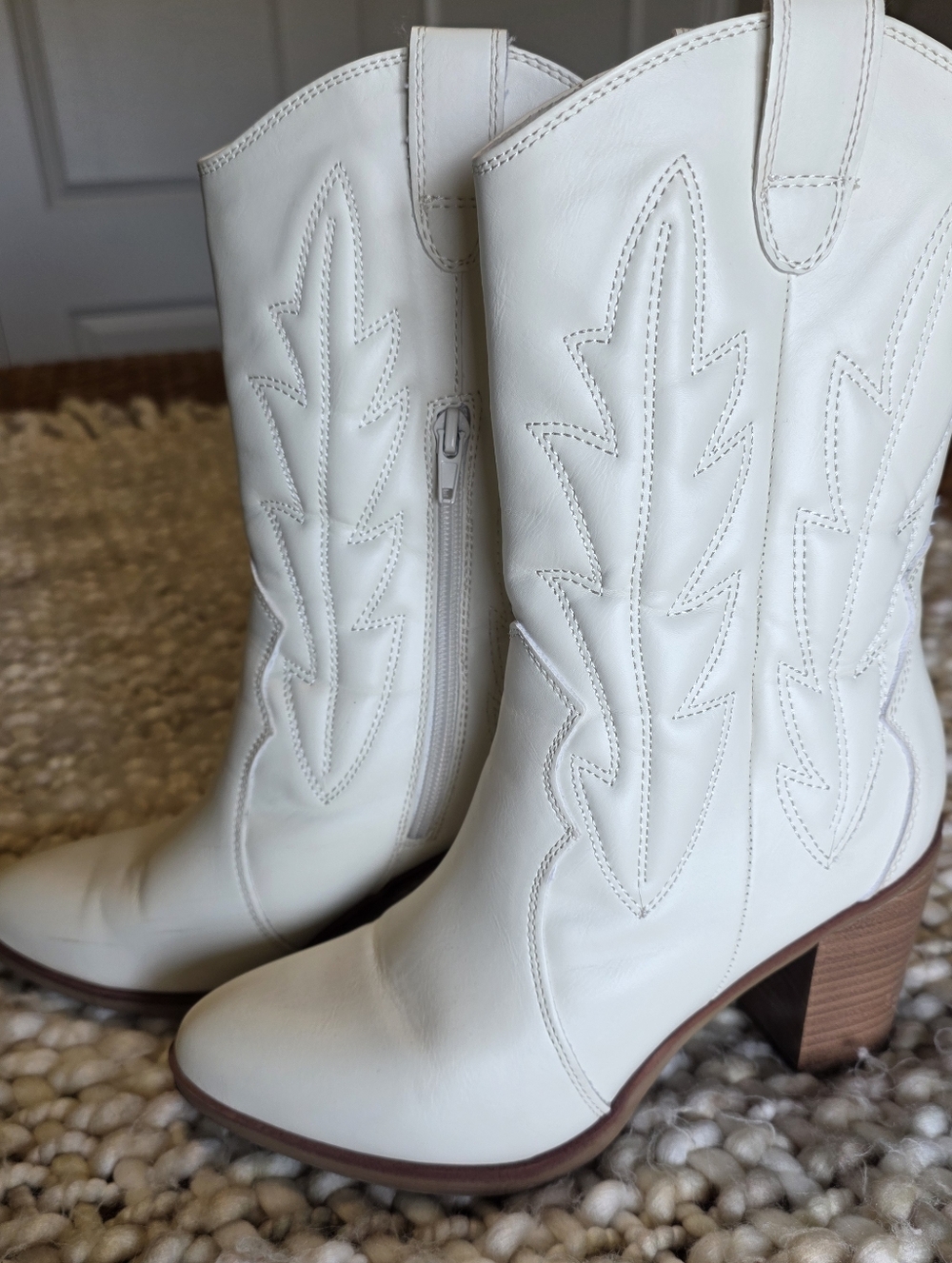 Women's White Western Boots